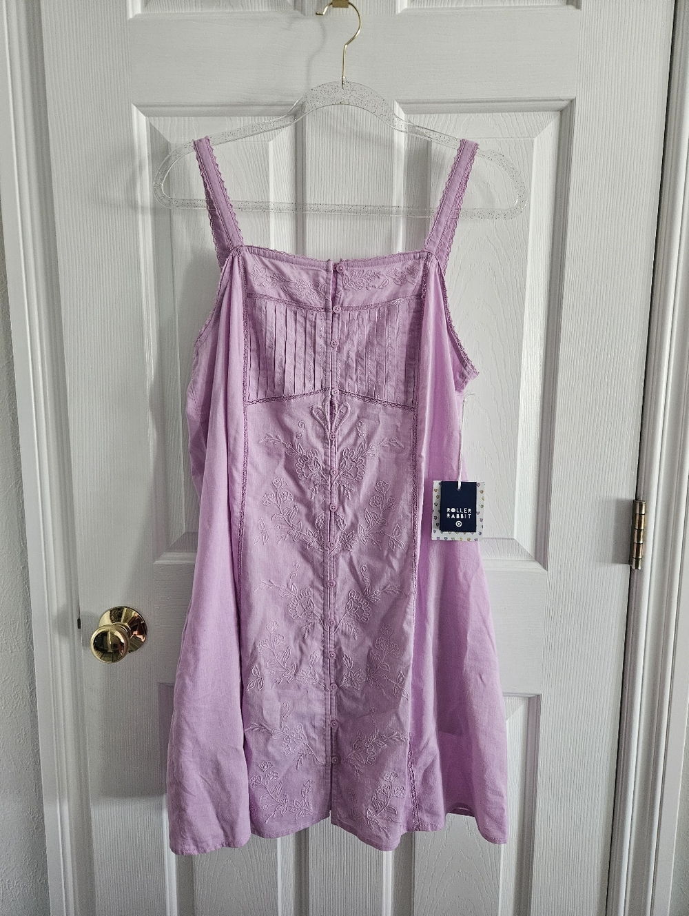 NWT Target X Roller Rabbit Lavender Embroidered Slip Sleep Dress
